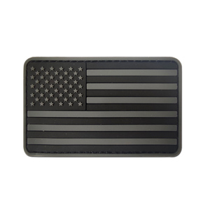 Parche con logotipo de Pvc Tiny 3D logo Bandera americana Parche de goma de PVC Parches de bandera de PVC personalizados - Product Image 5