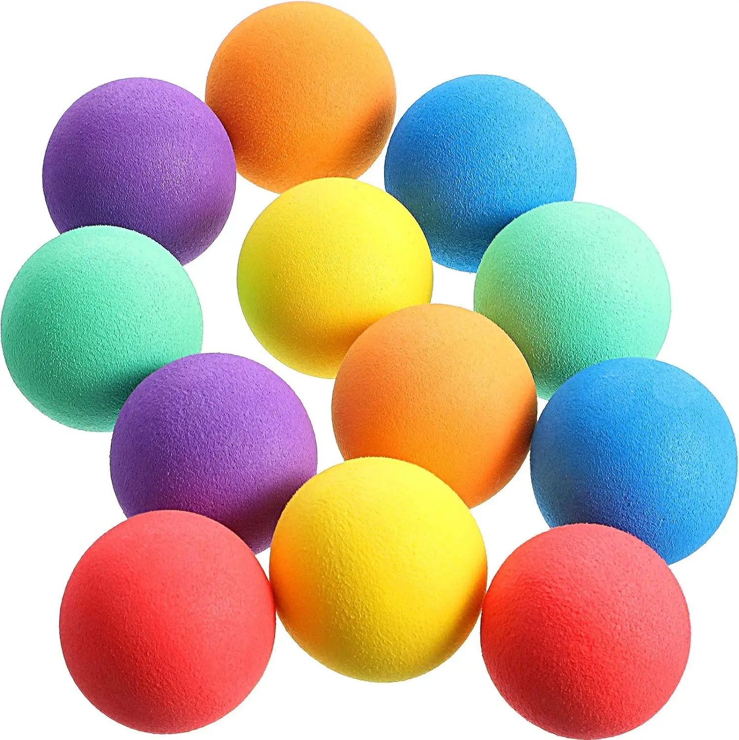 Fabrika özel boyut ve LOGO yumuşak köpük topları hafif Mini toplar oyuncaklar eğlenceli çeşitli renkler sünger topları için güvenli kapalı Unisex