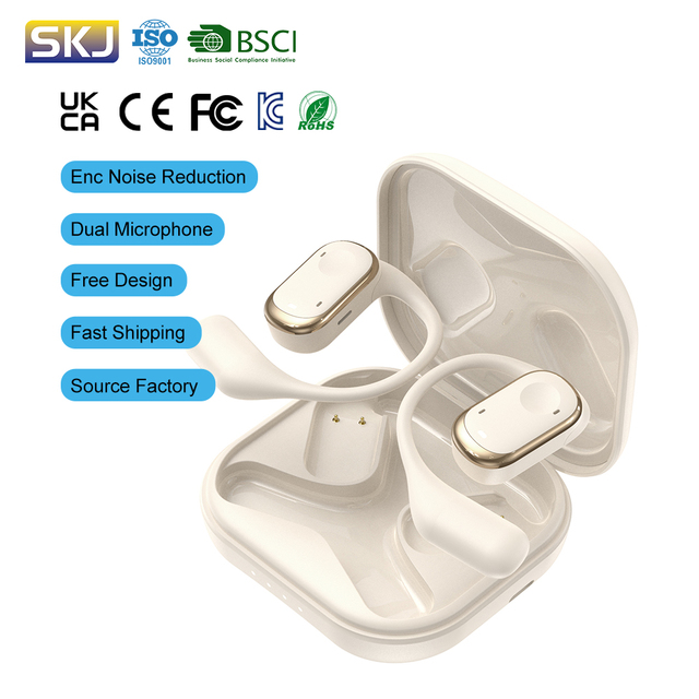 Low Latency True Wireless Headphones Wireless Bluetooth 5.3 Sports Earbuds Open Ear ENC Noise Cancelling Earphones
