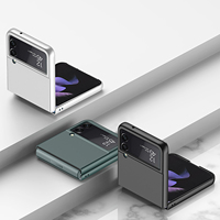Étuis pour téléphone portable GKK pour Z Flip 3/4, écologiques, transparents, anti-chute, en PC rigide, couleur unie, étanches, antichocs, 360°