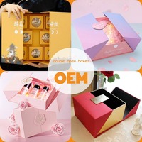 Vente flash - Boîte cadeau en carton blanc rigide de luxe pour dessert avec poignée et couvercle à double ouverture