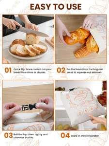 Sacs à <span class=keywords><strong>pain</strong></span> au levain en coton réutilisables, grands et hermétiques, pour garder le <span class=keywords><strong>pain</strong></span> au levain frais, sacs à <span class=keywords><strong>pain</strong></span> en cire d'abeille pour le <span class=keywords><strong>pain</strong></span> au levain fait maison - Product Image 3