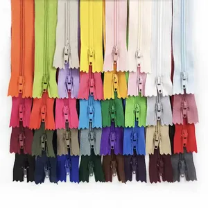 Zipper Long Chain Plastic Coil Open Closed-End Custom #5 Dress Jacket Resin Metal Zipper Invisible Nylon Zipper