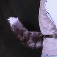Accessoires de cosplay renard : Queue sexy DIY 40 cm en vraie fourrure, unisexe pour adultes, à porter à la taille, pour jeu de rôle, fabrication usine