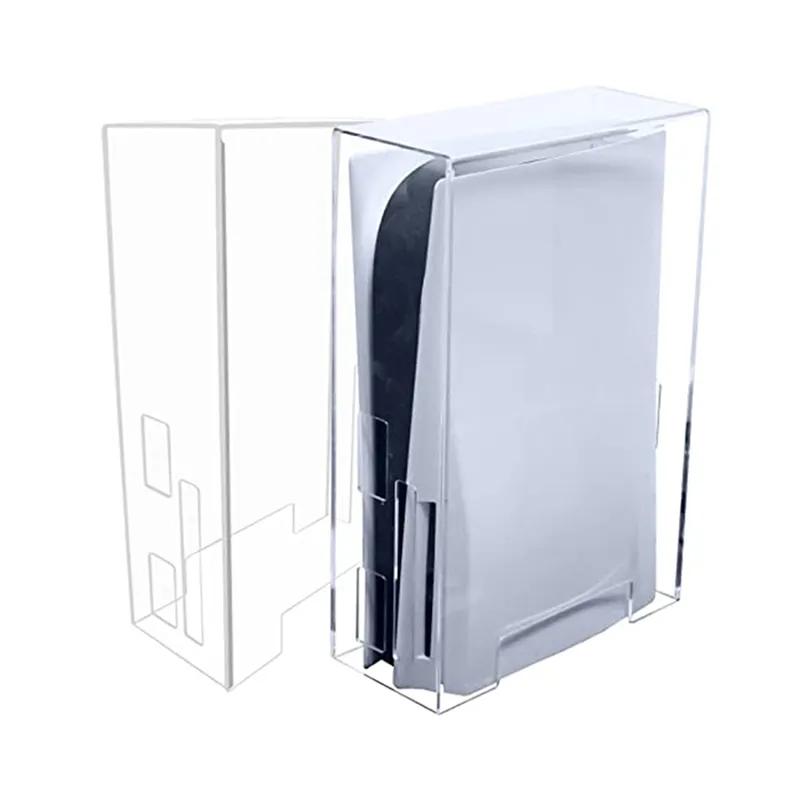 Étui de protection en acrylique pour console PS5 Étui anti-poussière en plexiglas transparent personnalisé