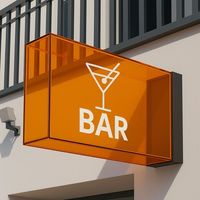 Enseigne lumineuse carrée personnalisée à rétroéclairage, panneau mural en acrylique LED à lumière chaude pour logo de café, salon, entreprise, devanture de magasin