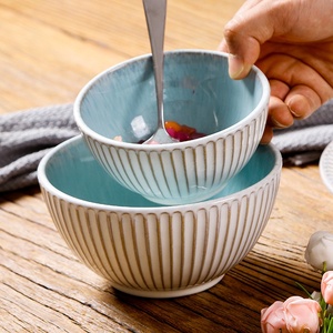 Plato para carne minimalista de estilo europeo, diseño creativo en relieve, esmaltado, apto para microondas, plato plano para el hogar, restaurantes especiales, azul - Product Image 4