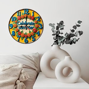 Round Wooden <b>Wall</b> <b>Clock</b> 25x25cm <b>Silent</b> Movement Modern Home Decor Living Room Background <b>Wall</b> <b>Clock</b> - Product Image 3