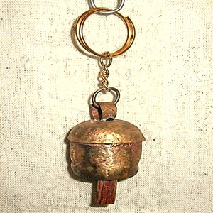 Cloche de Noël en métal, ornement suspendu rond fait main, décoration festive pour arbre, cadre de fenêtre, cadeau, porte-clés - Product Image 1