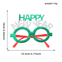 Lunettes dorées du Nouvel An espagnol, accessoire festif pour photomaton pour la fête du Nouvel An espagnol, réunion de famille et accessoire de costume