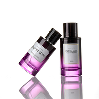 Vente en gros de parfum de luxe dégradé violet, eau de parfum longue durée, vaporisateur 30 ml, 50 ml, 100 ml, flacon de parfum avec bouchon magnétique