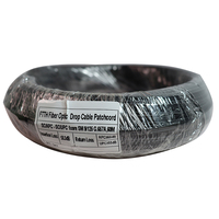 Kabel Patch Cord Fiber Optik Hitam Luar Ruangan FTTH PVC LSZH G657A1 SC APC-SC UPC 50/100/200m