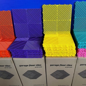 High Quality Modular Rigid PP Interlocking Garage <b>Flooring</b> Car Wash Shop Car Wash Room Water-proof <b>Plastic</b> Floor Mat - Product Image 4