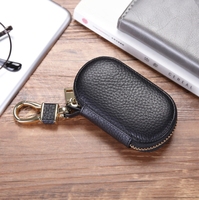 Porte-monnaie en cuir véritable souple 2026, simple et portable, avec porte-clés, mini sacs à fermeture éclair pour monnaie, protège-clés, étui pour clés de voiture
