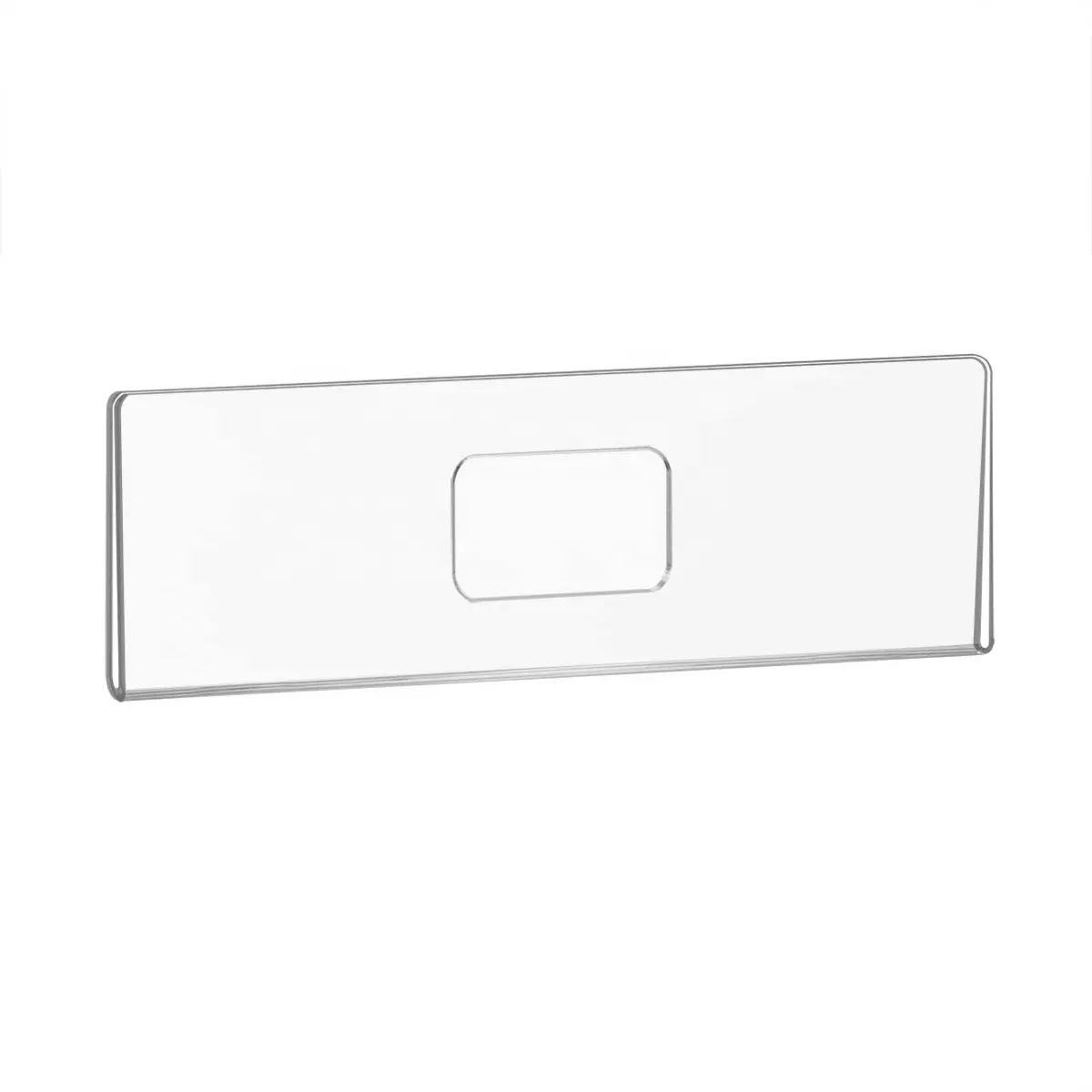 Soporte acrílico de pared para señal, soporte adhesivo para etiquetas, marco de pared, menú, placa con nombre, 2x8 pulgadas