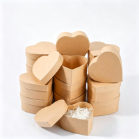 Boîte cadeau rigide en forme de cœur, écologique, biodégradable, recyclable, mate, réutilisable pour le rangement de bijoux, emballage de mariage, emballage de fête, bricolage