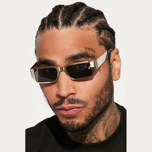 LMA 9155 Offre Spéciale hip-<span class=keywords><strong>hop</strong></span> punk mode moderne homme petit cadre carré Y2k nuances personnalisées <span class=keywords><strong>pub</strong></span> nouveau UV400 métal femmes lunettes de soleil 2024 - Product Image 1