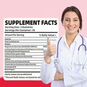 Gomitas <span class=keywords><strong>de</strong></span> Glicinato <span class=keywords><strong>de</strong></span> <span class=keywords><strong>Magnesio</strong></span> ODM/OEM, utilizadas para Aliviar el Estrés, Promover el Sueño <span class=keywords><strong>y</strong></span> Complementar la Energía con <span class=keywords><strong>Magnesio</strong></span>, <span class=keywords><strong>Potasio</strong></span> <span class=keywords><strong>y</strong></span> Zinc - Product Image 4