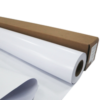 Rollo de Vinilo Autoadhesivo Impermeable, Imprimible, Superficie Lisa para Impresión de Formato Ancho y Película para Señalización Interior/Exterior