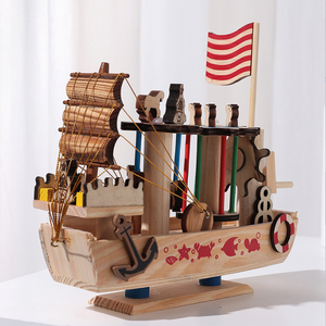 Modèle de voilier en bois, ornements de table de construction 3D, souvenir de <span class=keywords><strong>bateau</strong></span> - Product Image 4