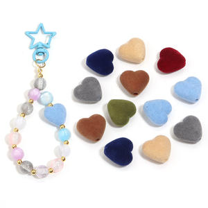 Горячие продажи DIY аксессуары 16 мм в форме сердца ручной работы акриловые Бархатные бусины опции пластиковые - Product Image 2