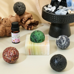 Support <span class=keywords><strong>de</strong></span> Bougie en <span class=keywords><strong>Cristal</strong></span> Naturel d'Afghanistan avec Lune en <span class=keywords><strong>Cristal</strong></span> et Météorite, Ensemble d'Aromathérapie, Décoration d'Intérieur Thérapeutique – Vente en Gros - Product Image 1