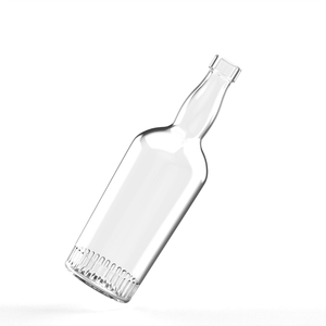 Botella de Licor de Vidrio Transparente Flint Blanco de Alta Calidad de 750ml para Whisky, Vodka, Ginebra, Ron con Base Inferior Única Grabada y Tapón de Corcho - Venta al por Mayor - Product Image 3