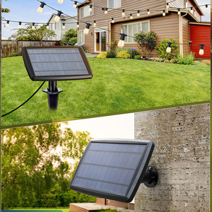 ST38 Solar <strong>String</strong> <strong>Lights</strong> 25+2 LED Bulbs IP65 Indoor &amp; Outdoor Hanging <strong>Lights</strong> for Patio Bistro <strong>Cafe</strong> &amp; Garden - Product Image 5