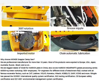 Grappin à chaîne pour excavatrice hydraulique, accessoire de scie à bois, compatible avec les modèles 312 et 320, avec rotation à 360 degrés