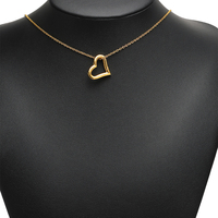 Fermoirs en acier inoxydable plaqués or 18 carats en gros, fermoirs en forme de cœur ovale pour collier, fabrication de bijoux, accessoires de bijouterie