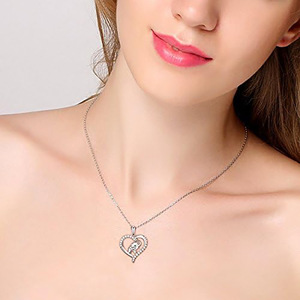Collana con Ciondolo a Cuore di Elefante per Donne, Grazioso Charm Animale, Catena per Clavicola, Gioielli alla Moda per Uso Quotidiano, Regalo - Product Image 3