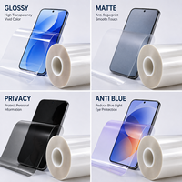 Protector de Pantalla para Samsung Galaxy S24 Ultra en Rollo de Película PET de 0.33mm, Adhesivo, Reflectante, Anti Luz Azul, Alta Calidad, HD Transparente