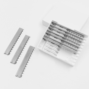 แพ็คใบมีดสำรองสแตนเลสแบบสองคมจำนวน 10 ใบสำหรับมีดโกนแบบใช้ครั้งเดียวสำหรับตัดผมและขนนก - Product Image 1