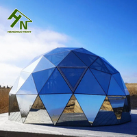 2025 grand luxe verre clair haute qualité extérieur luxe glamping Igloo verre dôme tente pour complexe avec salle de bain