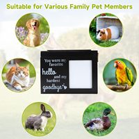 Urne funéraire en bois gravée écologique pour animaux de compagnie avec motif chat et chien, pour commémorer les cendres, cercueil en bois, boîte murale commémorative