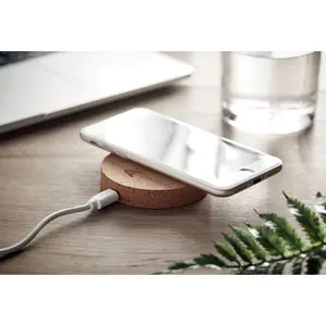 Chargeur sans fil KOKE en liège, gadgets écologiques - Product Image 3