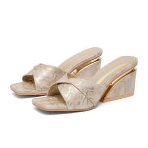 Sandalias de Tacón Alto con Plataforma para Mujer Huidong, Verano 2025, Punta Cuadrada, Parte Superior de Cuero Reciclado, Suela de Goma, Estilo Europeo-Americano - Product Image 5