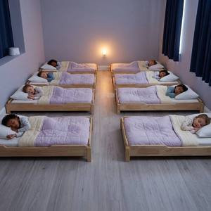 Culla per Bambini in Legno di Gomma, Design Senza Giunti, Ecologica, in Legno Massello, Moderna, a <span class=keywords><strong>Basso</strong></span> Profilo, per Cameretta Bambini 3-8 Anni - Product Image 6