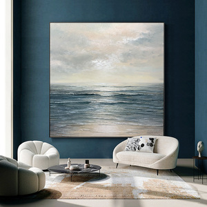 Pintura <span class=keywords><strong>al</strong></span> Óleo 100% Hecha a Mano de Paisaje Marino, Arte Moderno con Textura de Escena Marina <span class=keywords><strong>para</strong></span> Decoración de Sala de Estar - Product Image 3