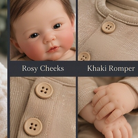 Poupée Bébé Reborn en Silicone DOWinch de 18 Pouces avec Cheveux Fins, Figurine d'Enfant Artisanale Réaliste, Cadeau de Noël
