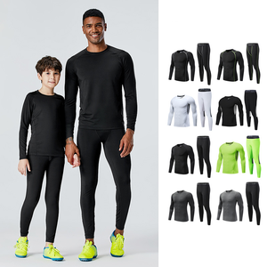 Pakaian olahraga pria kualitas tinggi atletik klasik Set kompresi kustom pria 2 potong kebugaran Gym Set - Product Image 2