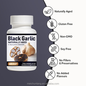 Capsules d'<span class=keywords><strong>ail</strong></span> <span class=keywords><strong>noir</strong></span> pour adultes certifiées HACCP, marque privée, SAC 0,5%, source Chine, sans gluten, formule de soutien quotidien pour le bien-être - Product Image 3