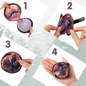 Éventail Pliant Élégant à Motif Floral pour l'Été – Portable et Rafraîchissant pour Femmes, Idéal Événements Extérieurs, Mariages, Personnalisable - Product Image 4