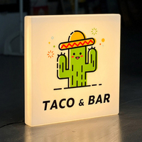 Enseigne lumineuse LED en acrylique personnalisée, murale, pour extérieur, bar, publicité, logo lumineux