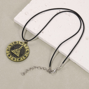 Collar <span class=keywords><strong>con</strong></span> colgante de personaje de Piglet y Dipu de Gravity Falls, estilo vintage europeo y americano, <span class=keywords><strong>con</strong></span> <span class=keywords><strong>cadena</strong></span> de cuerda y llavero colgante - Product Image 4