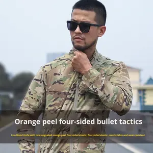 Chaqueta de camuflaje antitáctica elástica de cuatro vías para hombre resistente al desgaste para <span class=keywords><strong>caza</strong></span> - Product Image 3