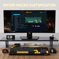 ATTACK SHARK X98 Keyboard Mekanikal nirkabel, tri-mode Gasket dapat diisi ulang RGB Backlit Keyboard Gaming untuk Tablet PC PS5 Xbox
