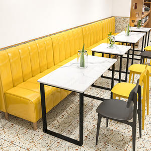 Muebles personalizados para restaurantes comerciales con mesas y sillas de colores brillantes para cafeterías y restaurantes. - Product Image 1