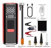 12V 24V Double Cylinder Digital Car Tire Inflator Pump Jump Starter Portable Air Compressor Emergency Flashlight 120W 6000mAh