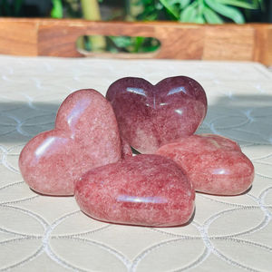Vente en gros de pierres de quartz fraise en forme de cœur, pierres naturelles polies pour la décoration intérieure et les cadeaux de fêtes - Product Image 5